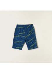 Juniors Printed Shorts with Drawstring Closure and Pockets