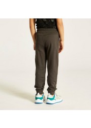 XYZ Printed Joggers with Drawstring Closure and Pockets