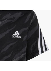 adidas Printed T-shirt with Crew Neck and Short Sleeves