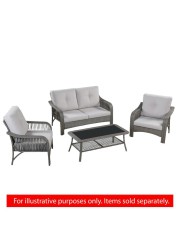 Elizabeth 2-Seater Steel Wicker Sofa W/Cushions Generic (140 x 78 x 79 cm)