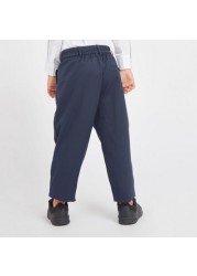 Juniors Solid Trousers with Pocket Detail - Set of 2