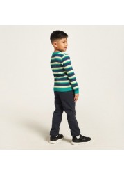 Juniors Solid Pants with Drawstring Closure and Pockets