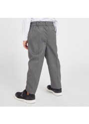 Juniors Textured Trousers with Pocket Detail and Elasticised Waistband