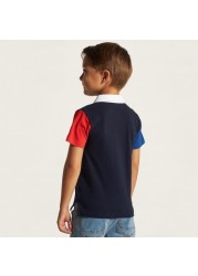 Juniors Polo T-shirt with Short Sleeves and Button Closure