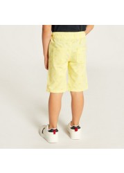 Juniors Printed Shorts with Drawstring Closure and Pockets