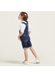 Lee Cooper Solid Dungarees with Pocket Detail and Belt Loops