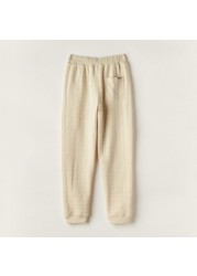 Textured Pants with Drawstring Closure and Pockets