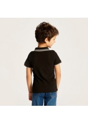 Juniors Polo Neck T-Shirt with Short Sleeves