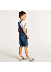 Lee Cooper Solid Dungarees with Pocket Detail and Belt Loops