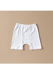 Juniors Solid Boxers with Elasticised Waistband - Set of 5