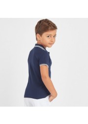 Juniors Polo Neck T-Shirt with Short Sleeves