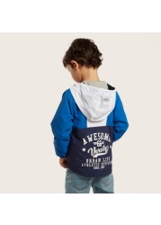 Juniors Panelled Jacket with Hood and Pockets