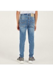 Lee Cooper Textured Jeans with Pocket Detail and Belt Loops