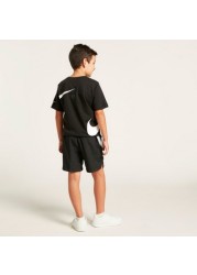 Nike Solid Shorts with Elasticated Waistband and Pockets