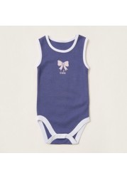 Juniors Printed Sleeveless Bodysuit - Set of 7