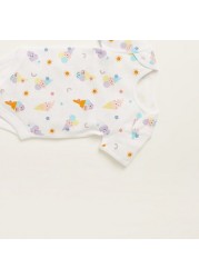 Juniors Printed Bodysuit with Short Sleeves - Set of 7