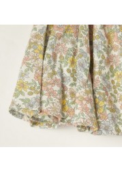 Giggles Floral Print Skirt with Elasticised Waistband