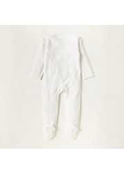 Juniors Printed Closed Feet Sleepsuit with Snap Button Closure