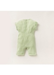 Juniors Ribbed Sleepsuit with Short Sleeves