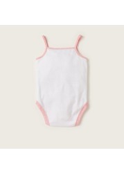 Giggles Solid Sleeveless Bodysuit with Frill Detail