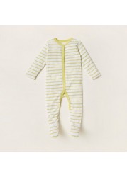 Juniors Assorted Closed Feet Sleepsuit with Long Sleeves - Set of 3