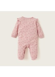 Juniors All-Over Floral print Closed Feet Sleepsuit with Long Sleeves