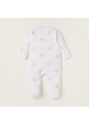 Juniors All-Over Printed Closed Feet Sleepsuit with Long Sleeves