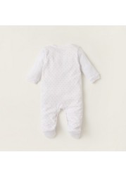 Giggles Printed Closed Feet Sleepsuit with Long Sleeves