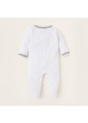 Juniors Bow Applique Detail Closed Feet Sleepsuit