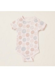 Juniors Printed Bodysuit with Short Sleeves - Set of 5