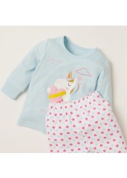 Juniors Printed 4-Piece T-shirt and Pyjama Set