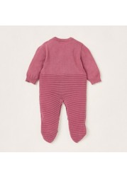 Juniors Textured Closed Feet Sleepsuit with Long Sleeves