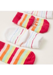 Juniors Striped Ankle Length Socks - Set of 2