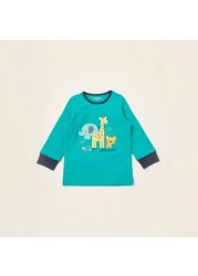 Juniors Graphic Print T-shirt with Pyjama Set