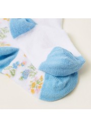 Juniors Floral Print Infant Socks - Set of 2