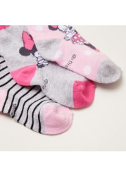 Disney Minnie Mouse Print Socks - Set of 3