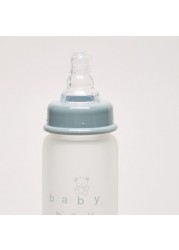 Giggles Glass Feeding Bottle with Silicone Sleeve - 120 ml