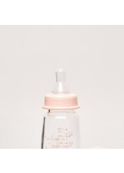 Giggles Glass Feeding Bottle with Cap - 120 ml