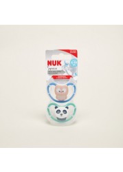 NUK Space 2-Piece Printed Soothers - 6-18 Months