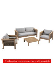 Seychelles 2-Seater Acacia Wood Sofa W/Cushions Generic (174 x 70 x 65 cm)