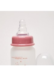 Giggles Glass Feeding Bottle with Silicone Sleeve - 50 ml