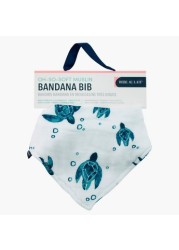 Bebe Au Lait Sea Turtle Print Bamboo Blend Bandana Bib