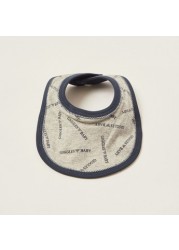 Giggles All-Over Printed Bib with Press Button Closure