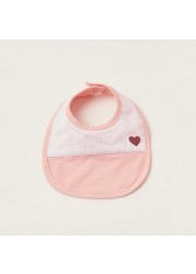 Giggles Printed Bib with Press Button Closure