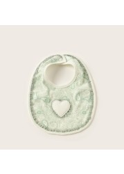 Giggles Paisley Print Bib with Press Button Closure