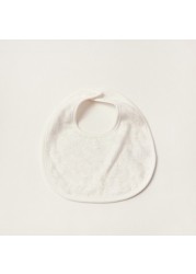 Giggles Textured Bib with Snap Button Closure