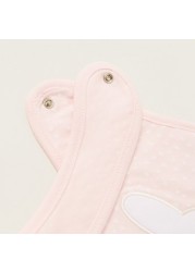 Juniors Bunny Embroidered Bib with Press Button Closure