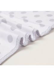 Giggles Polka Dot Print Receiving Blanket - 70x70 cms