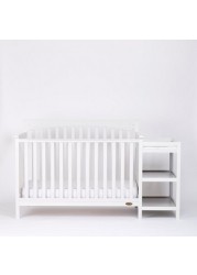 Dream On Me Chloe 3-In-1 Convertible Crib with Changer - Grey