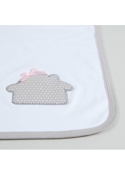 Juniors House Applique Receiving Blanket - 80x80 cms